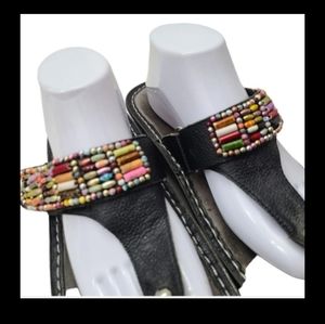 Alegria by PG Lite Beaded Comfort Slip-On Wedge Sandal.